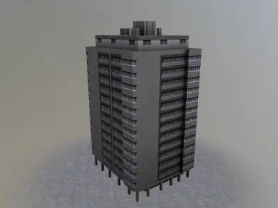 High Rise Buildings Pack Low-poly 3D model