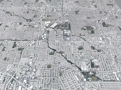 Cityscape Cupertino California United States 3D model