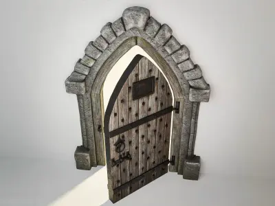 Medieval Doors - 84 Game-Ready Door Asset Pack Low-poly 3D model