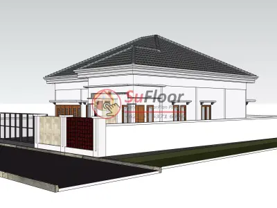 House 13x19m code 649 - Sketchup 3D model 3D model 3D model