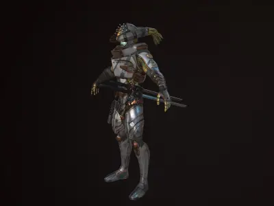 Shinobi Sci Fi Low-poly 3D model