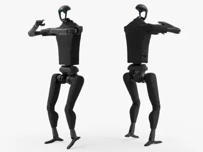  Unitree Advanced Humanoid Robot Dancing Animated Rigged For Blender 