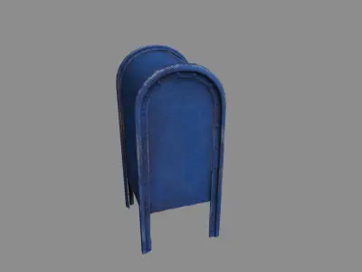 American Mailbox gameready VR AR  Low-poly 3D model