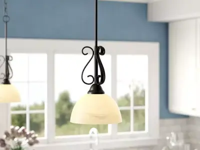 Aileen Single Dome Pendant Free 3D model