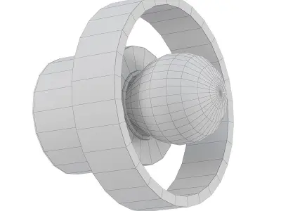 Stone wall lamp 3D model