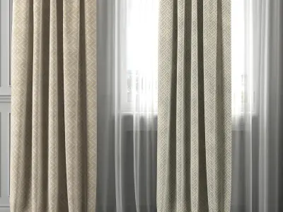 Curtain Set 323 3D model