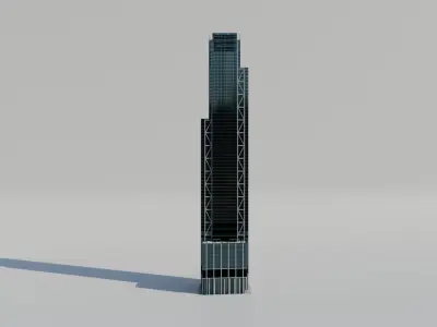 NYC 3 World Trade Center Low-poly 3D model