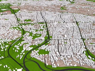 Amman City of Jordan 3d Model Low-poly 3D model