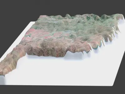 Oklahoma State Low-poly 3D model