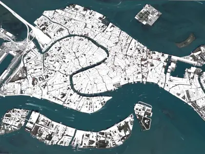 Cityscape Venice Italy 3D model