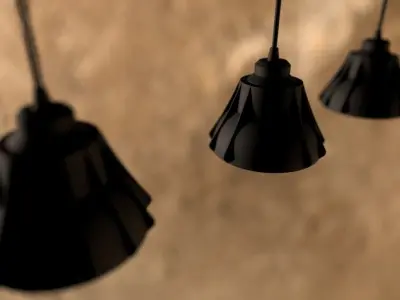 hangar02 hanging lamp 3D print model