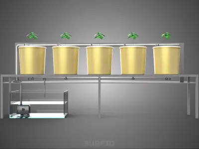 CULTIVATION FRUITS VEGETABLES PLANT HYDROPONIC FARMING GARDENING 3D model