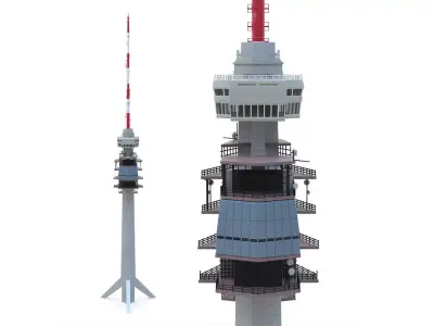 Telecommunication Tower 02 3D model