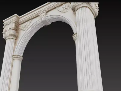 Classical Roman Arch Columns Architectural 3D Model 3D print model