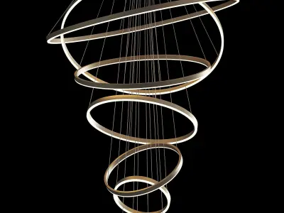 Duplex large Chandelier Low-poly 3D model