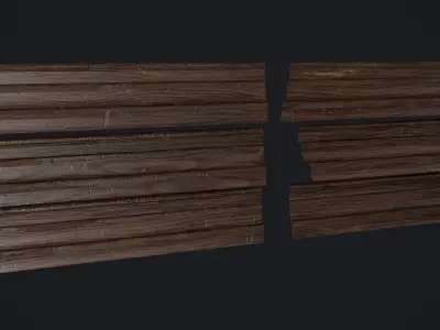 Wooden Wall Sockets  Low-poly 3D model
