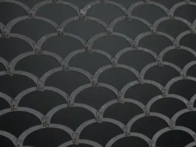 Heavy-Duty Riveted Black Iron Guard PBR Seamless Texture