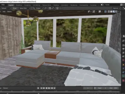 Cozy Interior Set Free 3D model