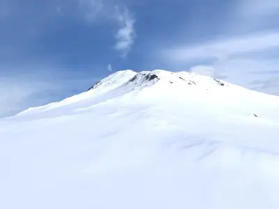 Snow Mountain 02 Low-poly 3D model
