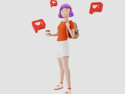 lowpoly human charachter  Low-poly 3D model