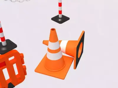 3D Street Elements Collection 3D model