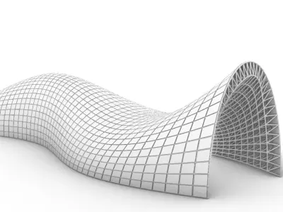 Parametric bridge 3D model