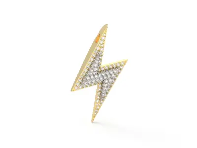 Model 510 Lightning Diamond Pendant 2 Layers 3D print model