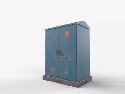 Street Electric Box Free low-poly 3D model