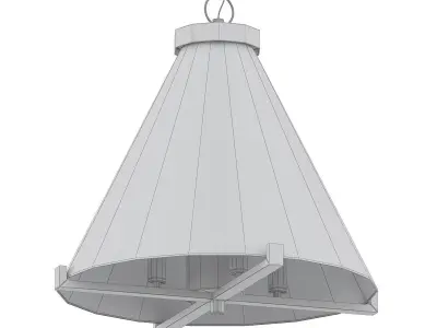 The Holding 4 four light chandelier with clear glass and bras... 3D model