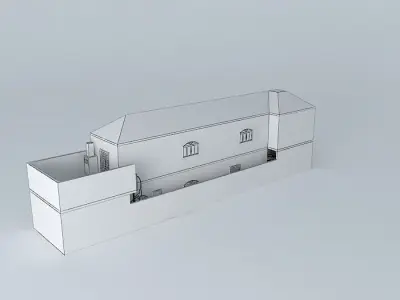 Townhouse with pool Free 3D model