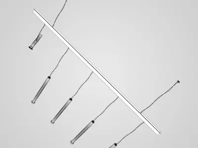 Hanging Halogen Lamp Set 23 3D model