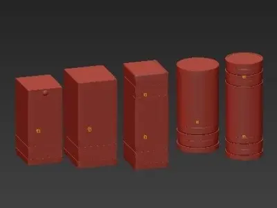 Nowodvorski set of outdoor wall lights 3D model