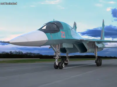  Sukhoi SU-34 Fighter Jet 