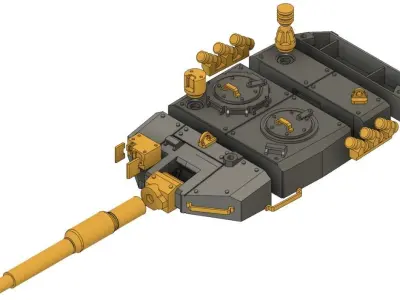 Extra Leopard Turrets - 28mm Sci-Fi 3D print model