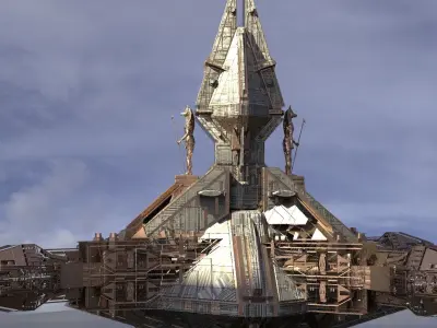 Anubis Watch pyramid tower 3  3D model