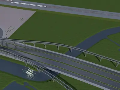 Light Rail Station 3 3D model