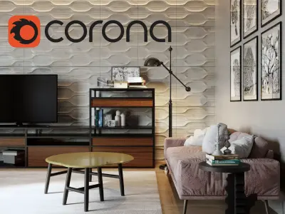 Modern Interior Scene for Corona Renderer 3D model
