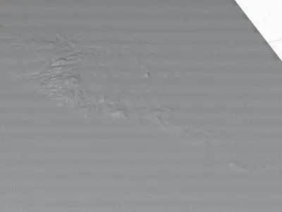 Aruba island full 3d model terrain Low-poly 3D model