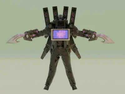 forklift skibidi toilet 3D model