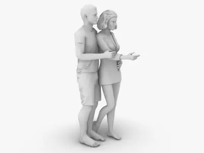 Couple Dating 3D print model