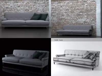 Oscar 3 seater sofa 3D model