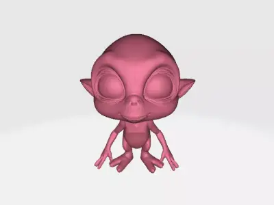 Adorable Alien 3D Character  Low-poly 3D model