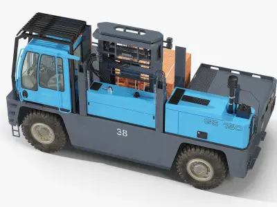  Baumann GS 150 Side Load Forklift Brick Pallet Blue 