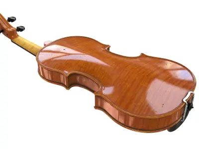  Violin with Bow and Interior PBR 