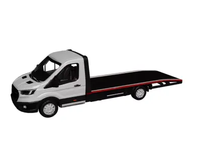 Modern Generic Flatbed Truck Contemporary Utility Transport 04 3D model