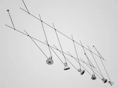 Halogen Lamp Set 3D model