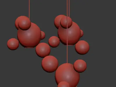 Flexlite Jacqueline And Bolle Ceiling Light 3D model