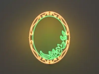 Picture Frame 5 - Neon Sign 3D model