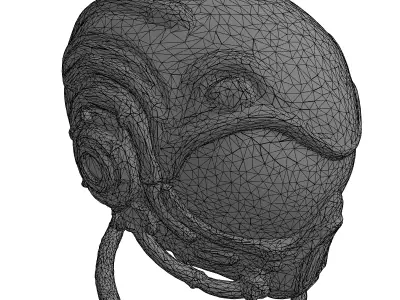 SciFi Pilot Helmet Futuristic Visor Low-poly 3D model