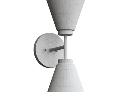 Yasmina 2 Light Frosted Dimmable Vanity Light 3D model